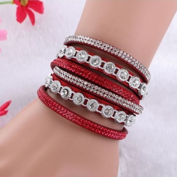 Red Double wrap bracelet - Picture 1 of 1